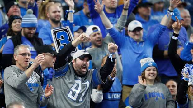 Detroit Lions fans at Ford Field